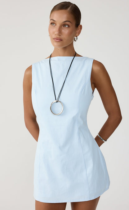 Piers Mini Dress (Sky)