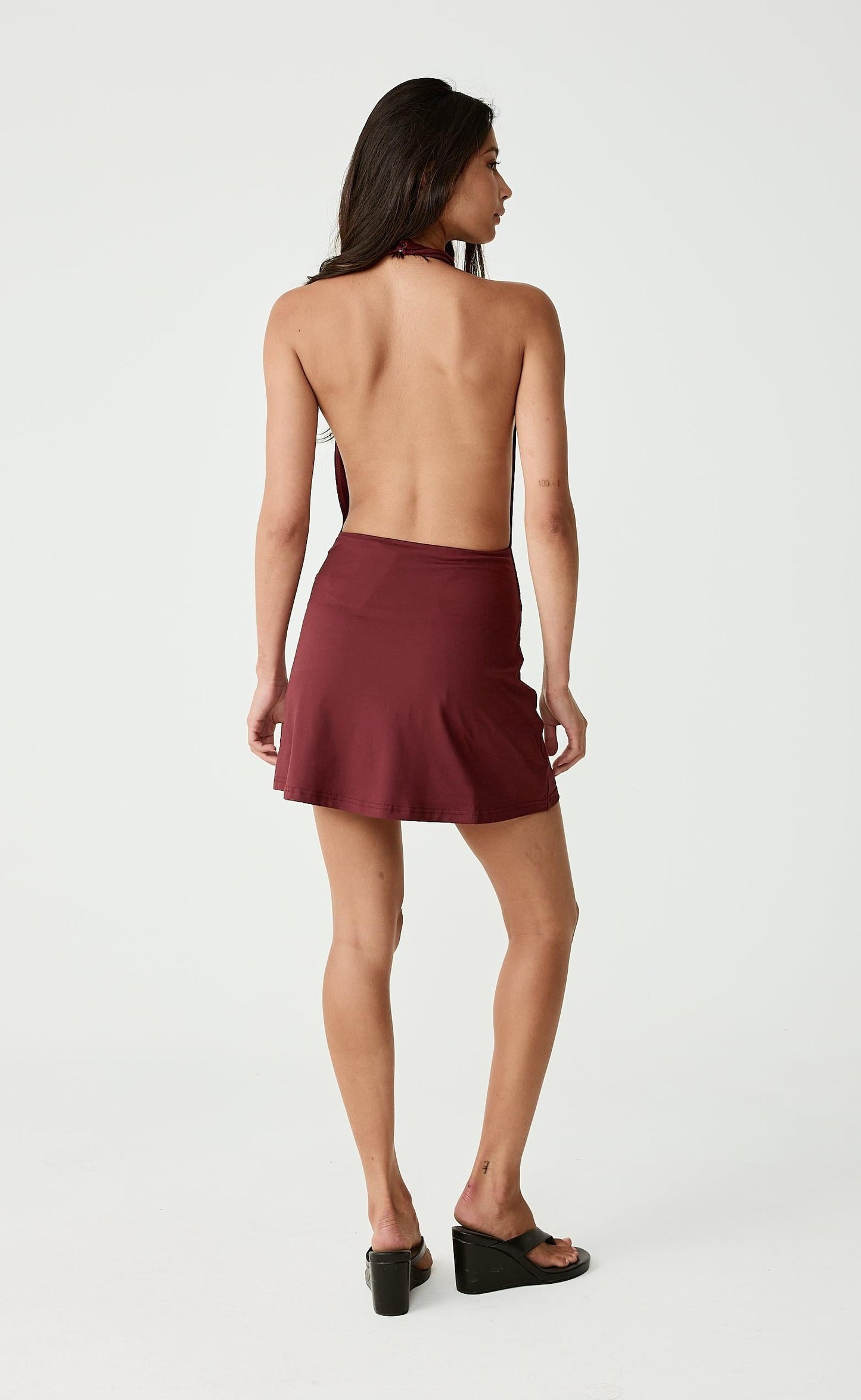 Priya Mini Dress (Wine)