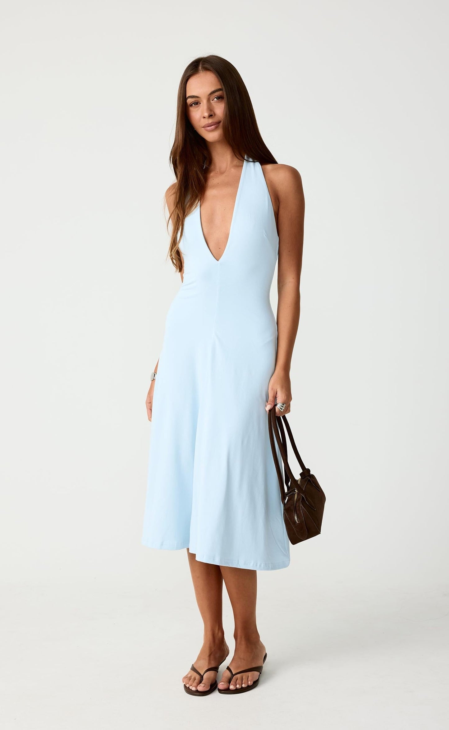 Sable Midi Dress (Ice Blue)