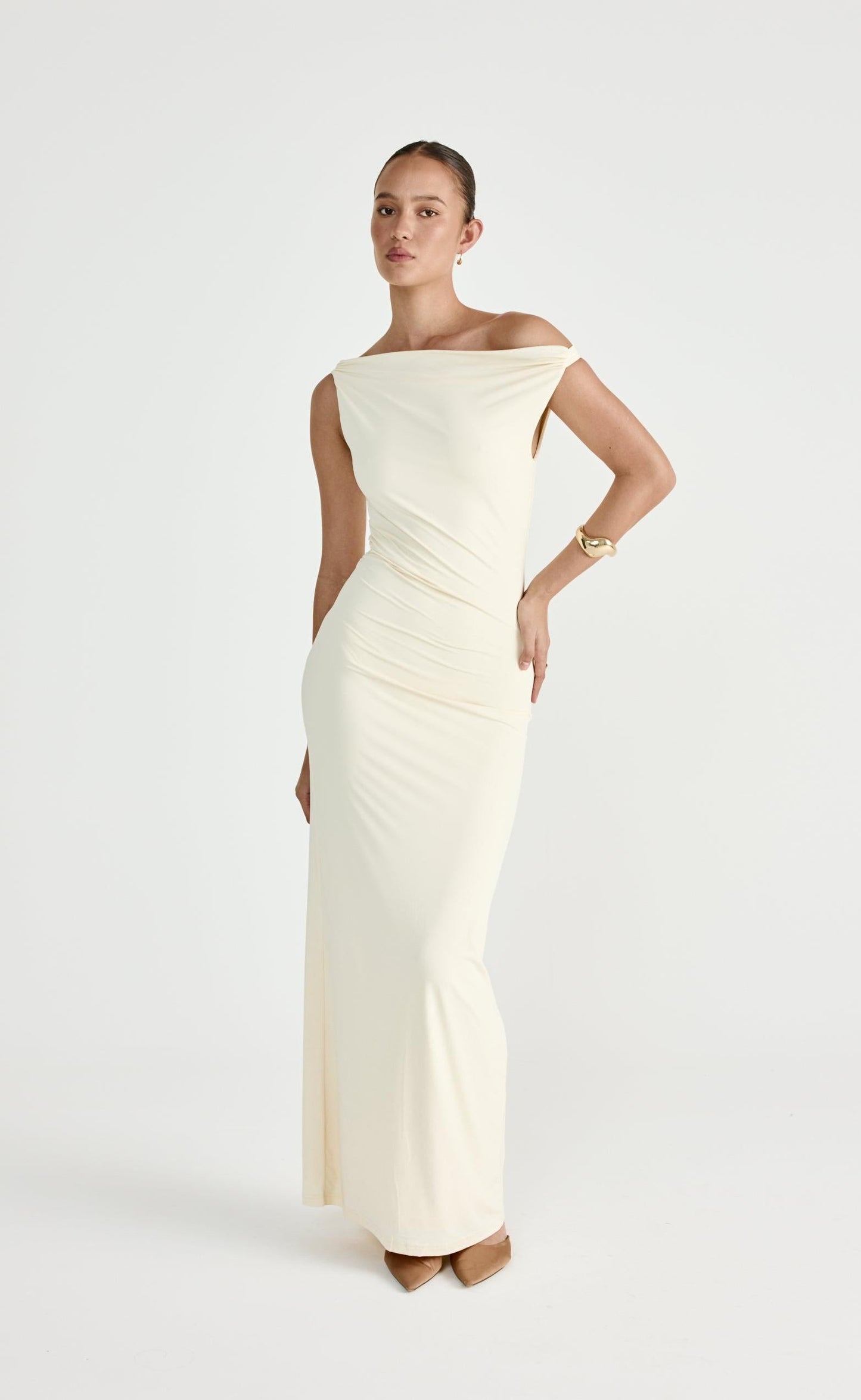Keegan Maxi Dress (Cream)