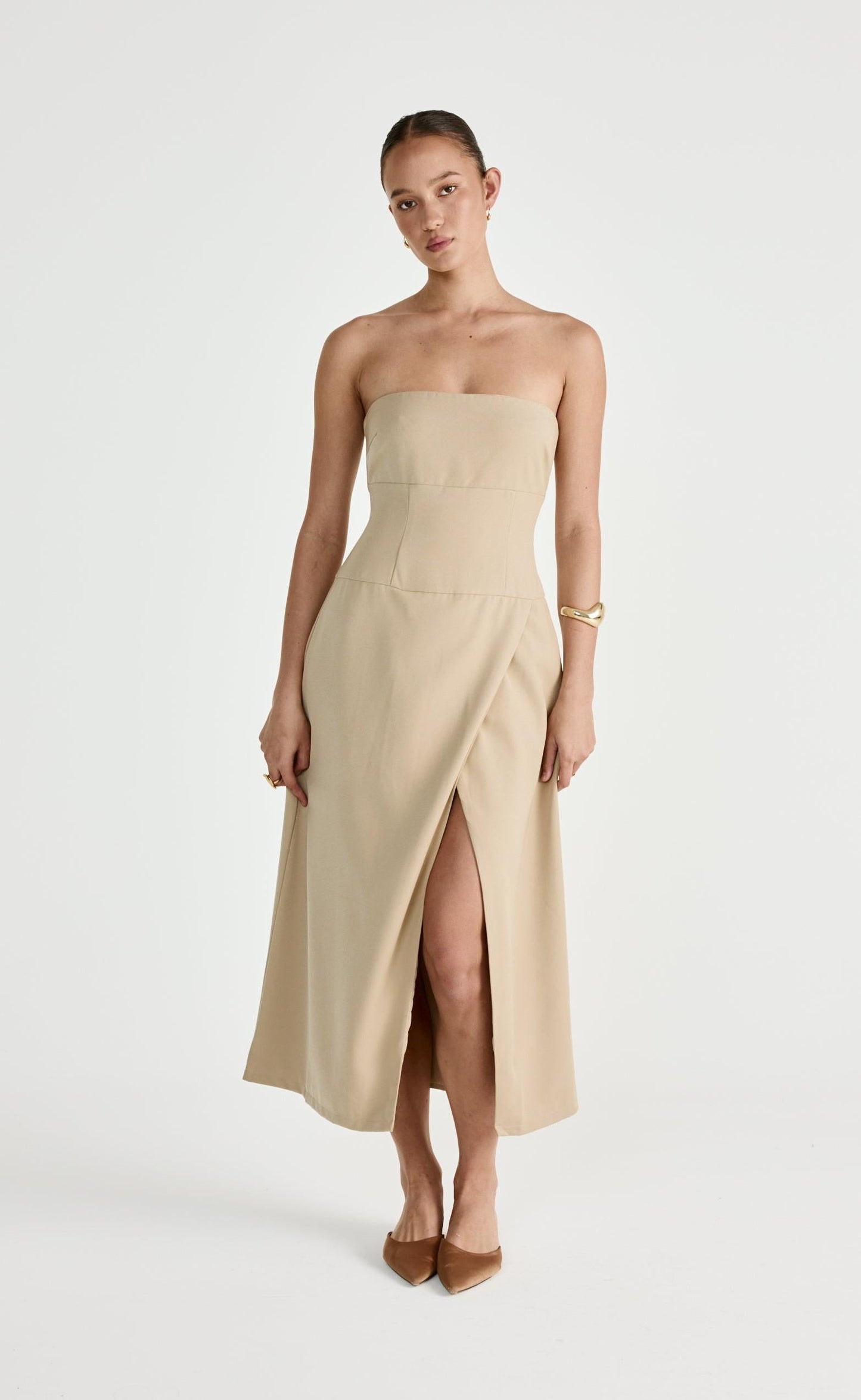 Shea Midi Dress (Honey)