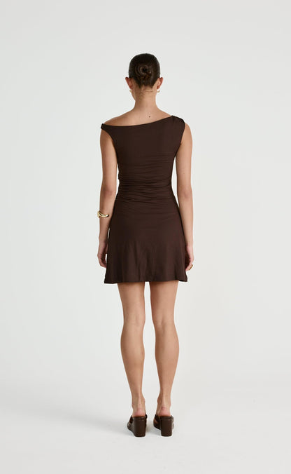 Lundy Mini Dress (Chocolate)
