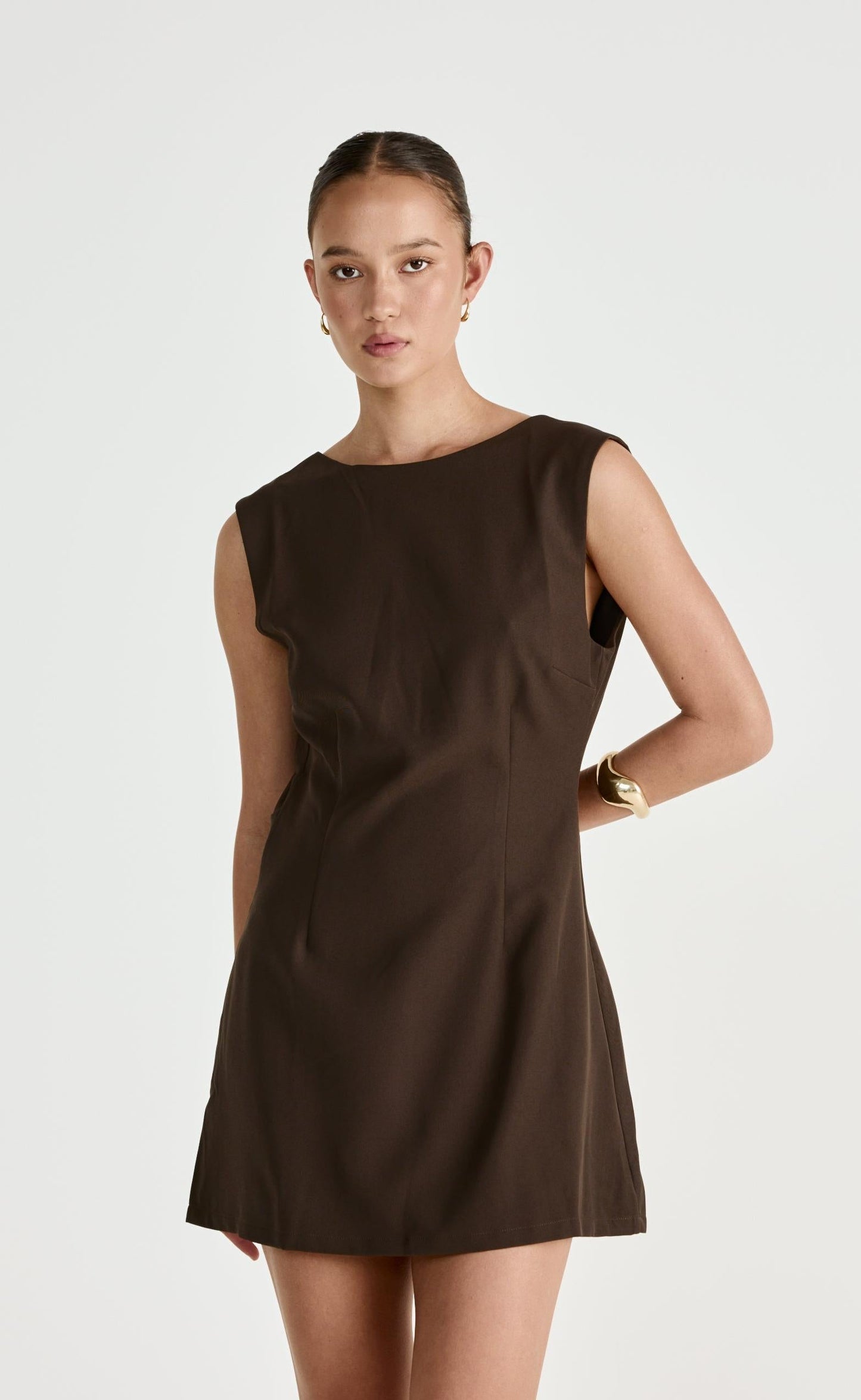 Cedric Mini Dress (Chocolate)