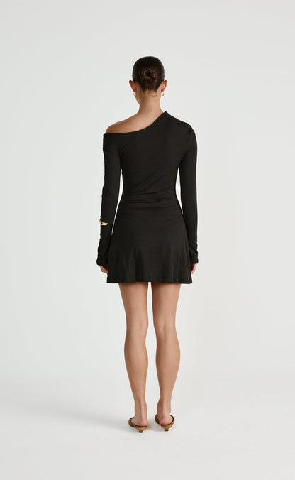 Ozias Long Sleeve Mini Dress (Black)