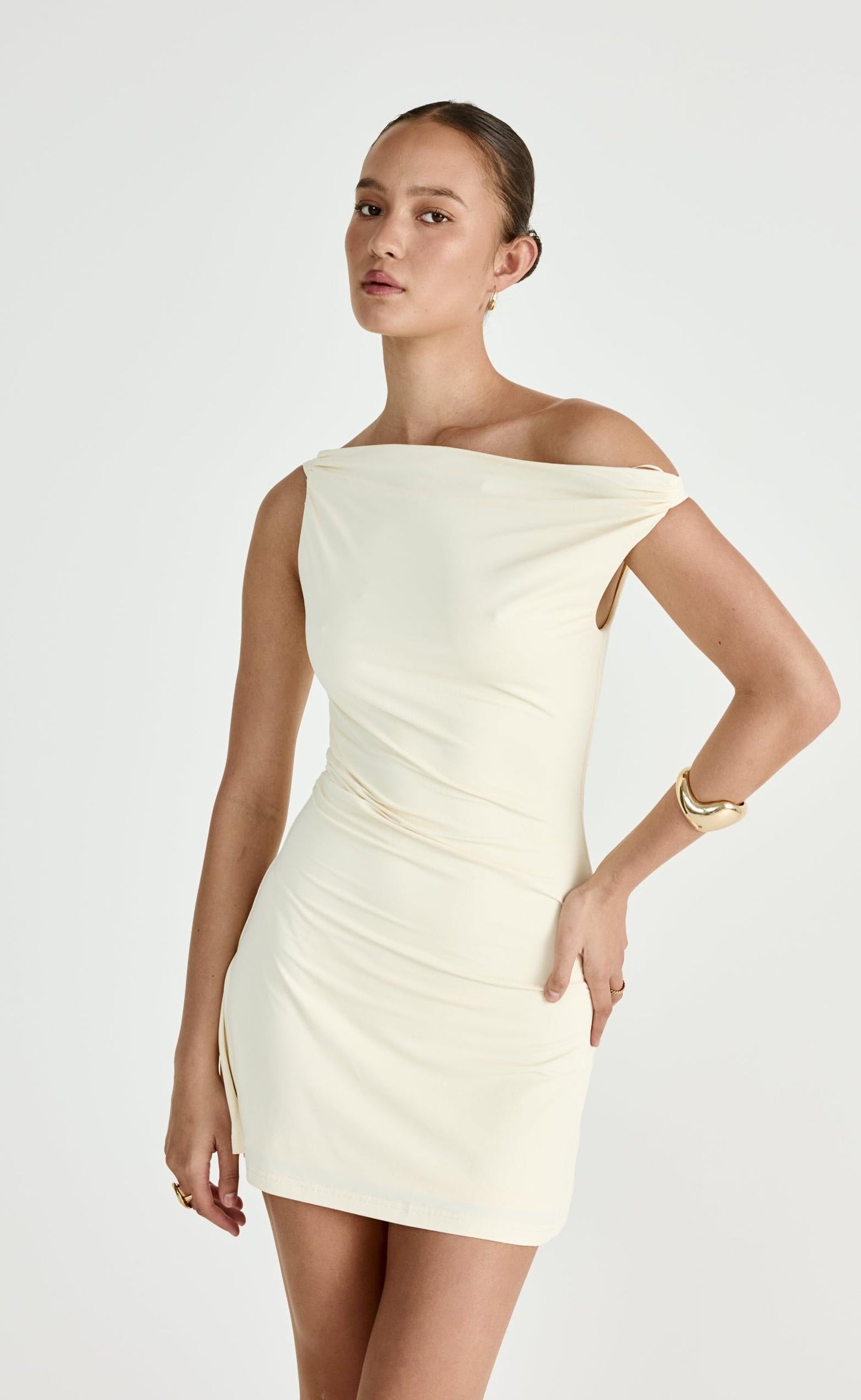 Keegan Mini Dress (Cream)
