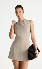 Flux Mini Dress (Pebble)