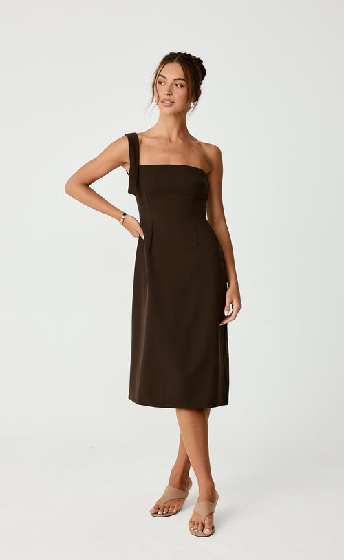 Sebel Midi Dress (Chocolate)