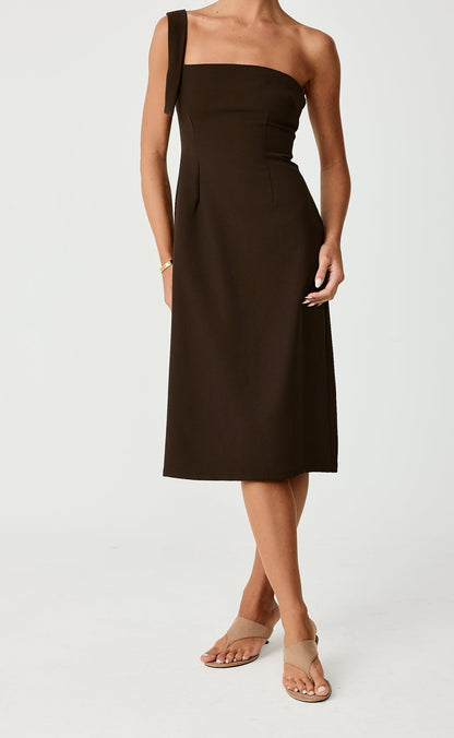 Sebel Midi Dress (Chocolate)