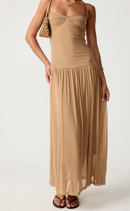 Seduce Maxi Dress (Nude)