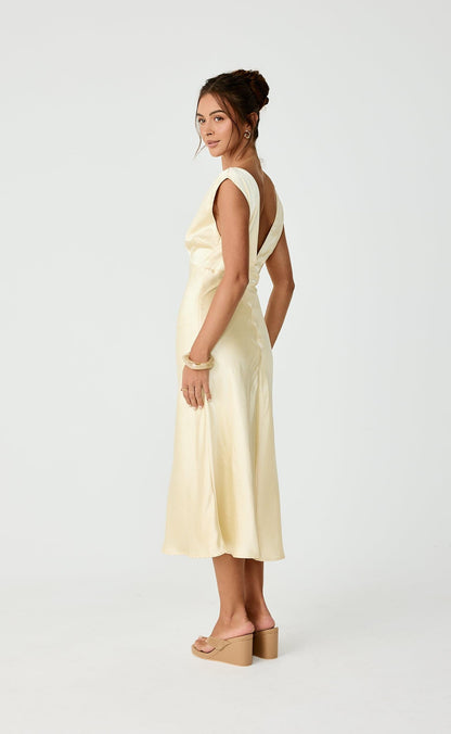 Social Midi Dress (Lemon)