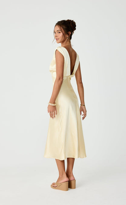 Social Midi Dress (Lemon)