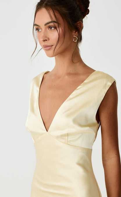 Social Midi Dress (Lemon)