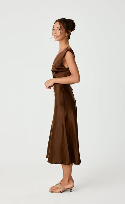 Social Midi Dress (Toffee)