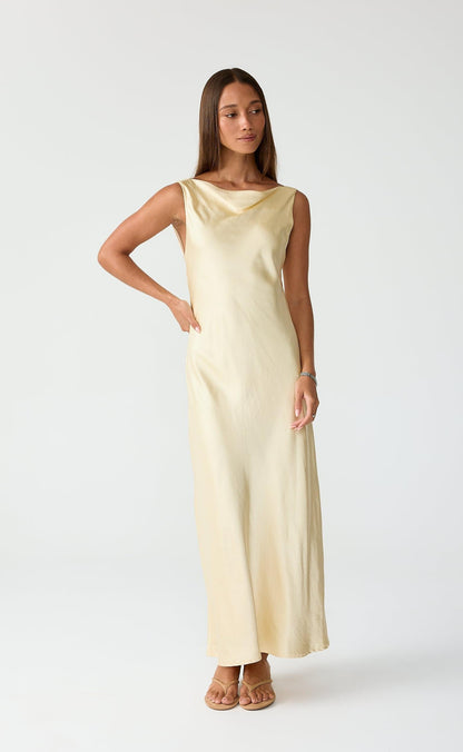 Springtime Maxi Dress (Lemon)