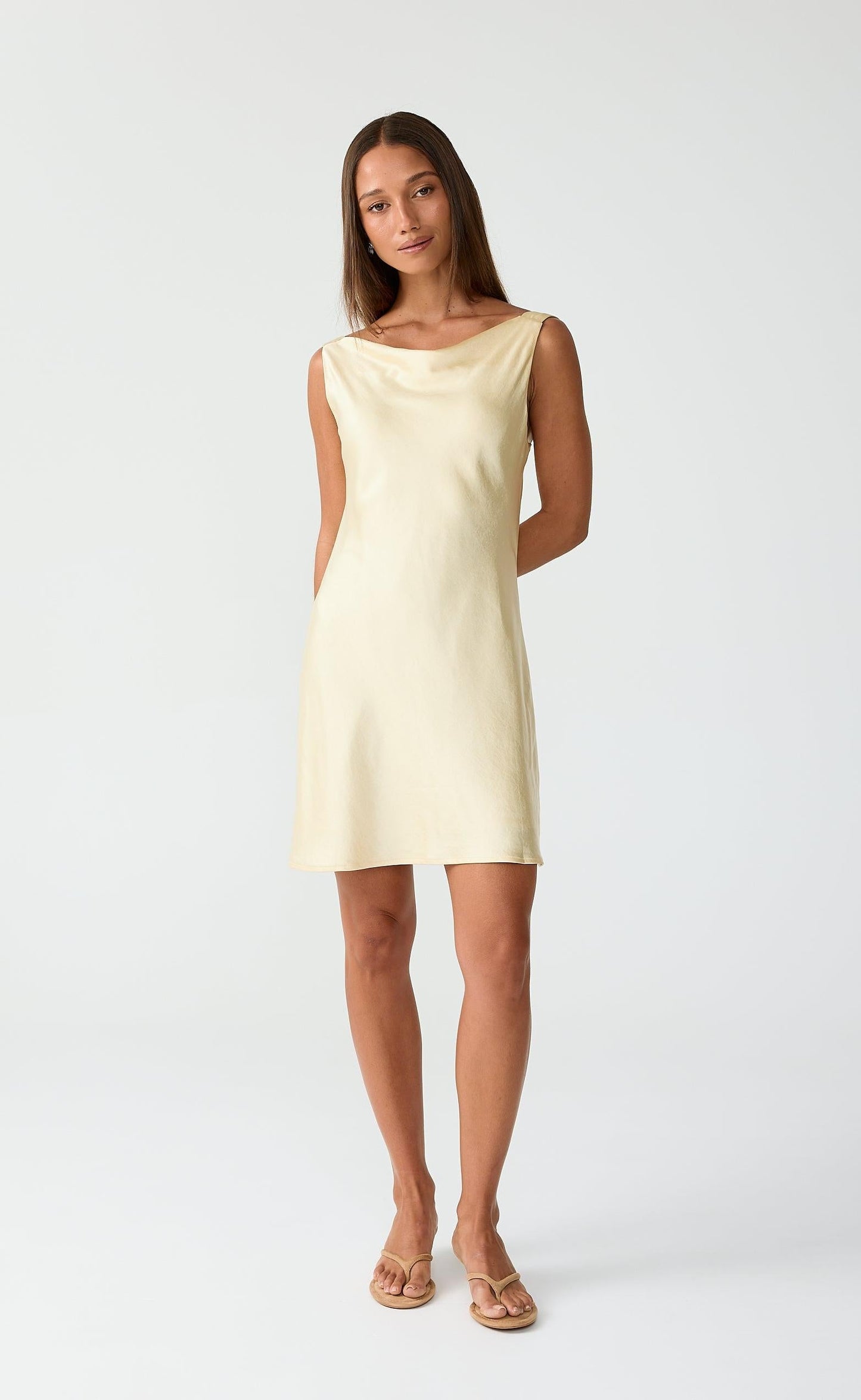 Springtime Mini Dress (Lemon)