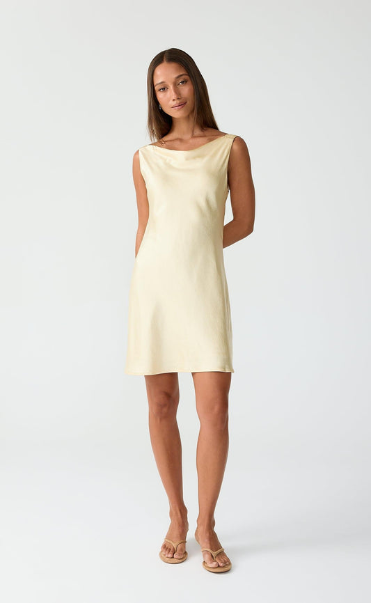 Springtime Mini Dress (Lemon)