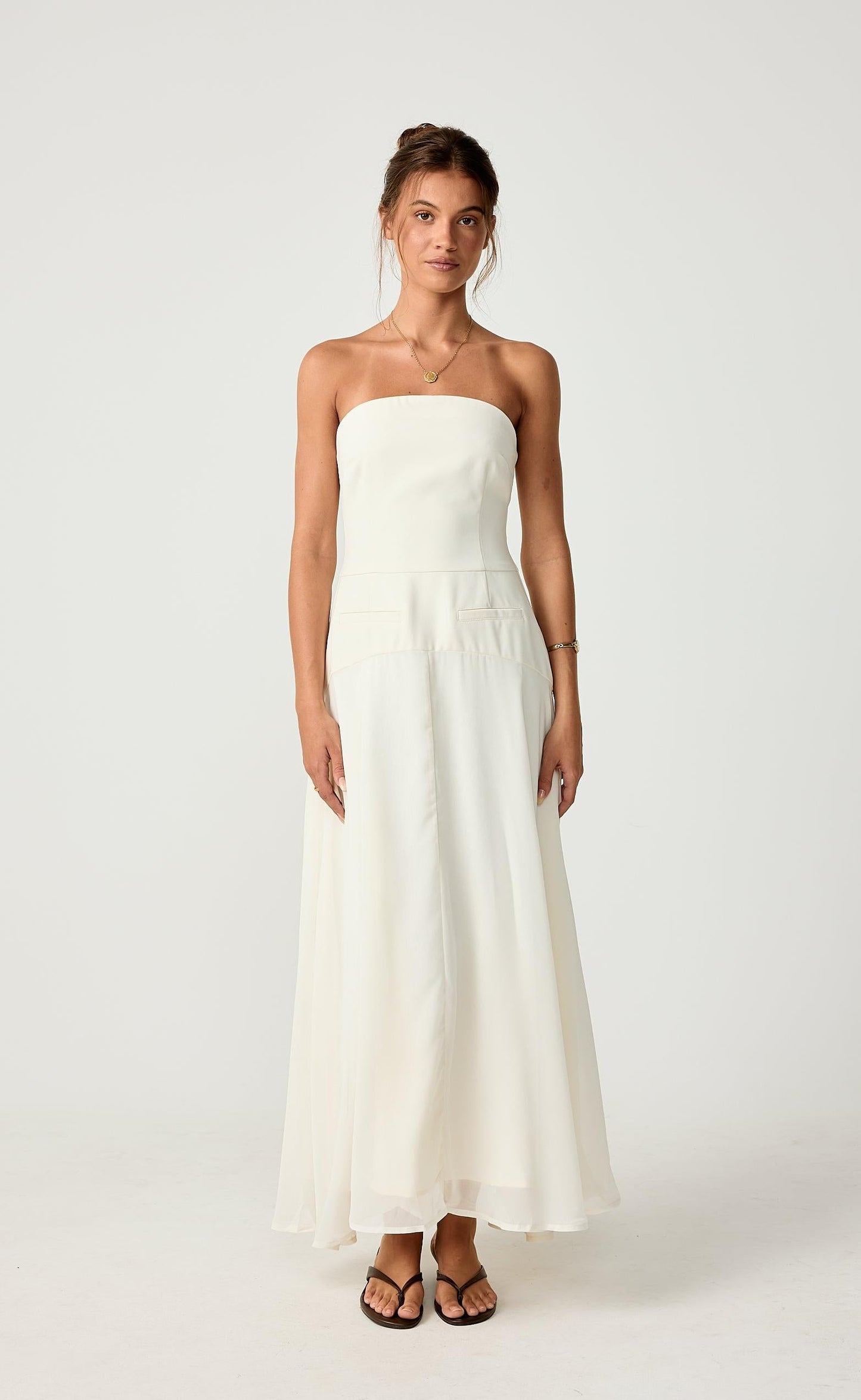Stella Midi Dress (Cream)