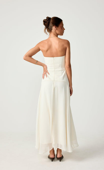 Stella Midi Dress (Cream)