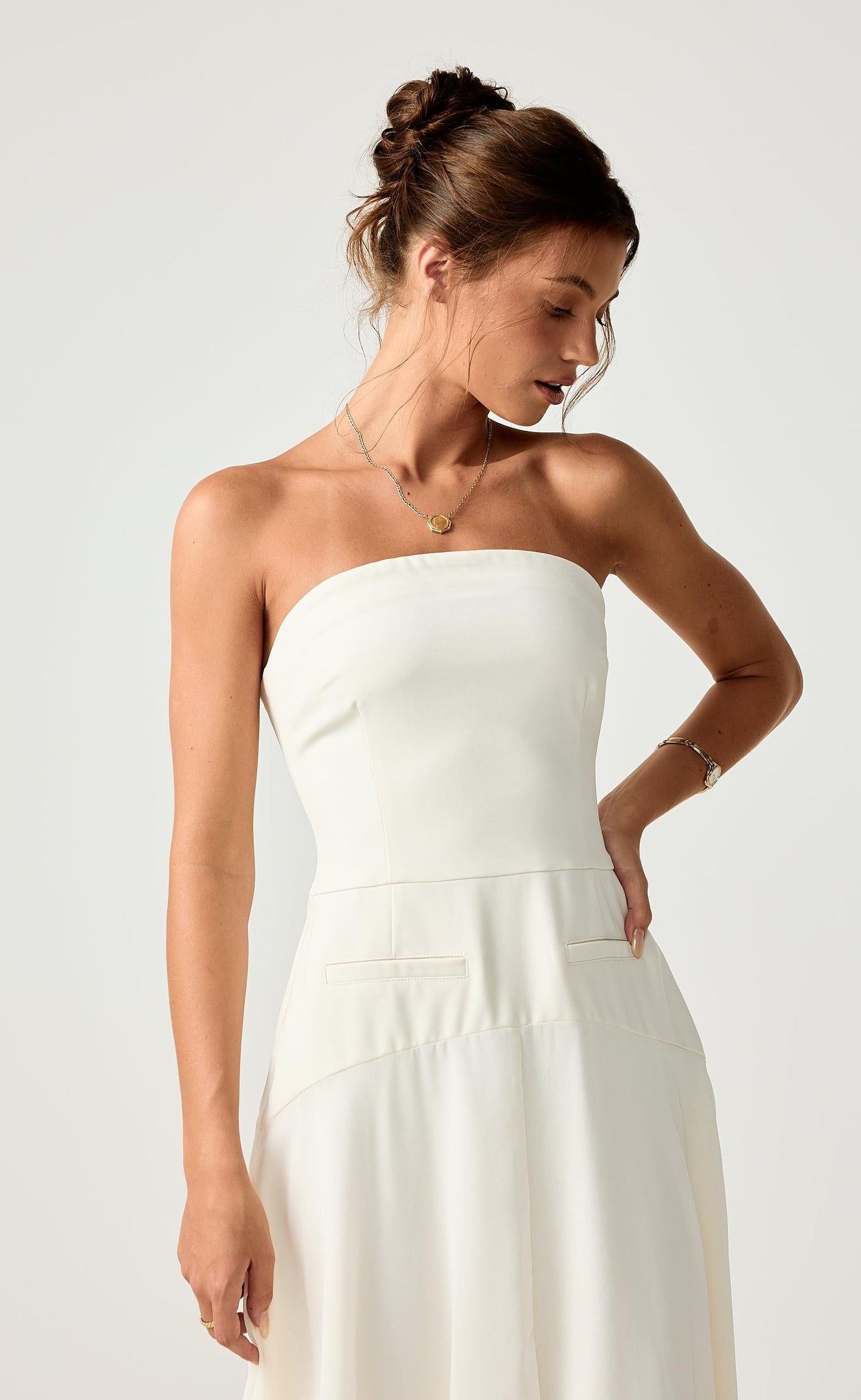 Stella Midi Dress (Cream)