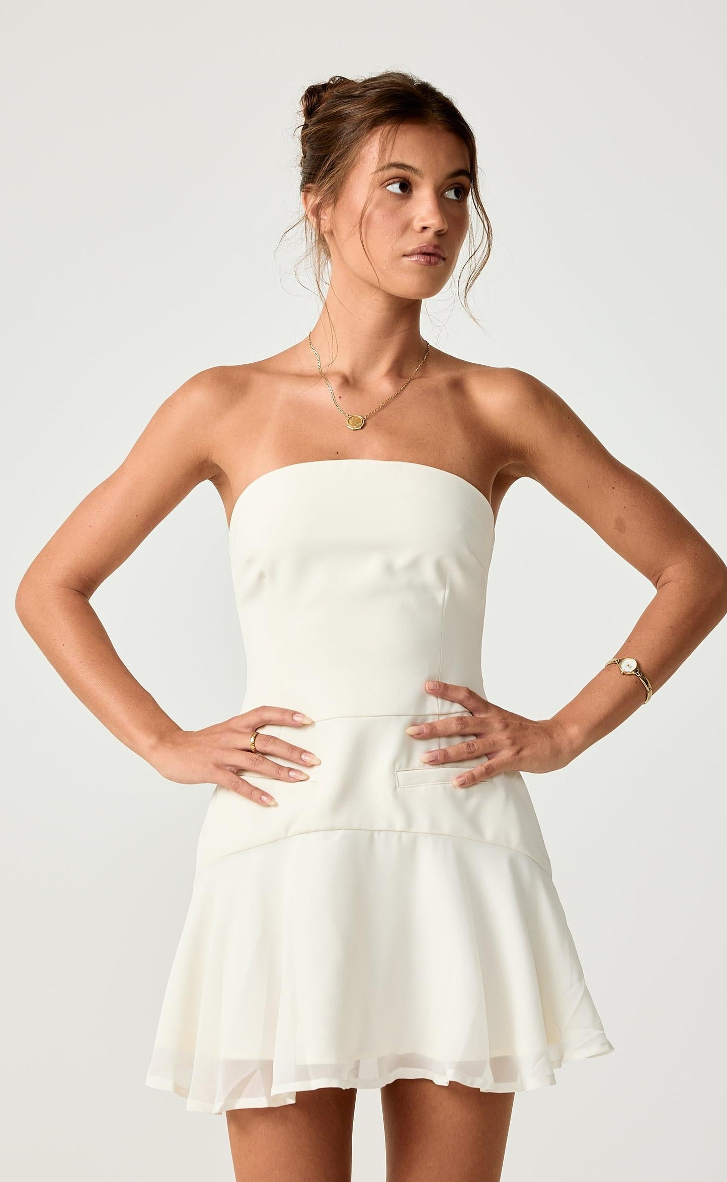 Stella Mini Dress (Cream)