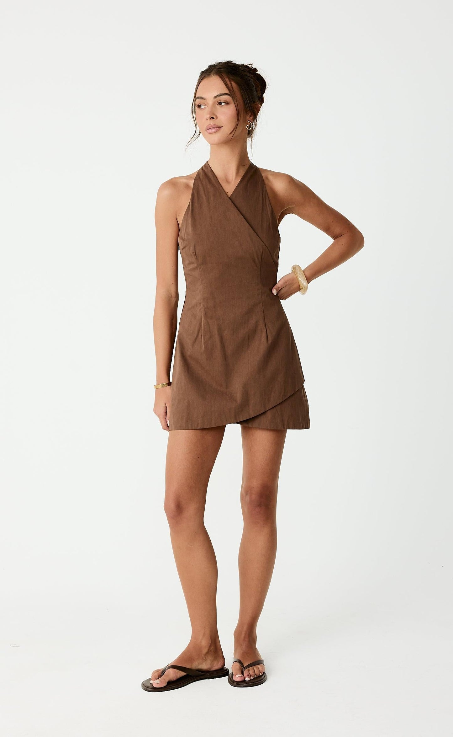 Talon Mini Dress (Coffee)