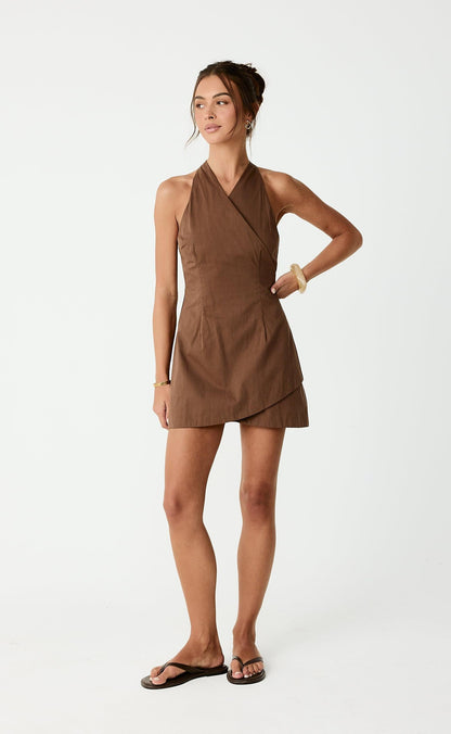 Talon Mini Dress (Coffee)
