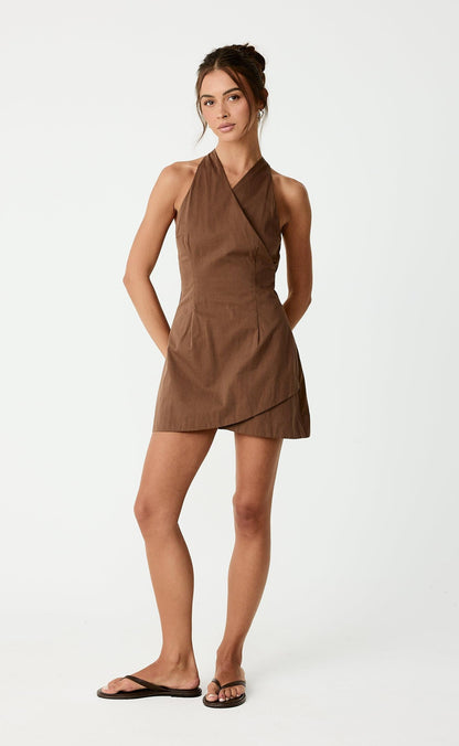 Talon Mini Dress (Coffee)