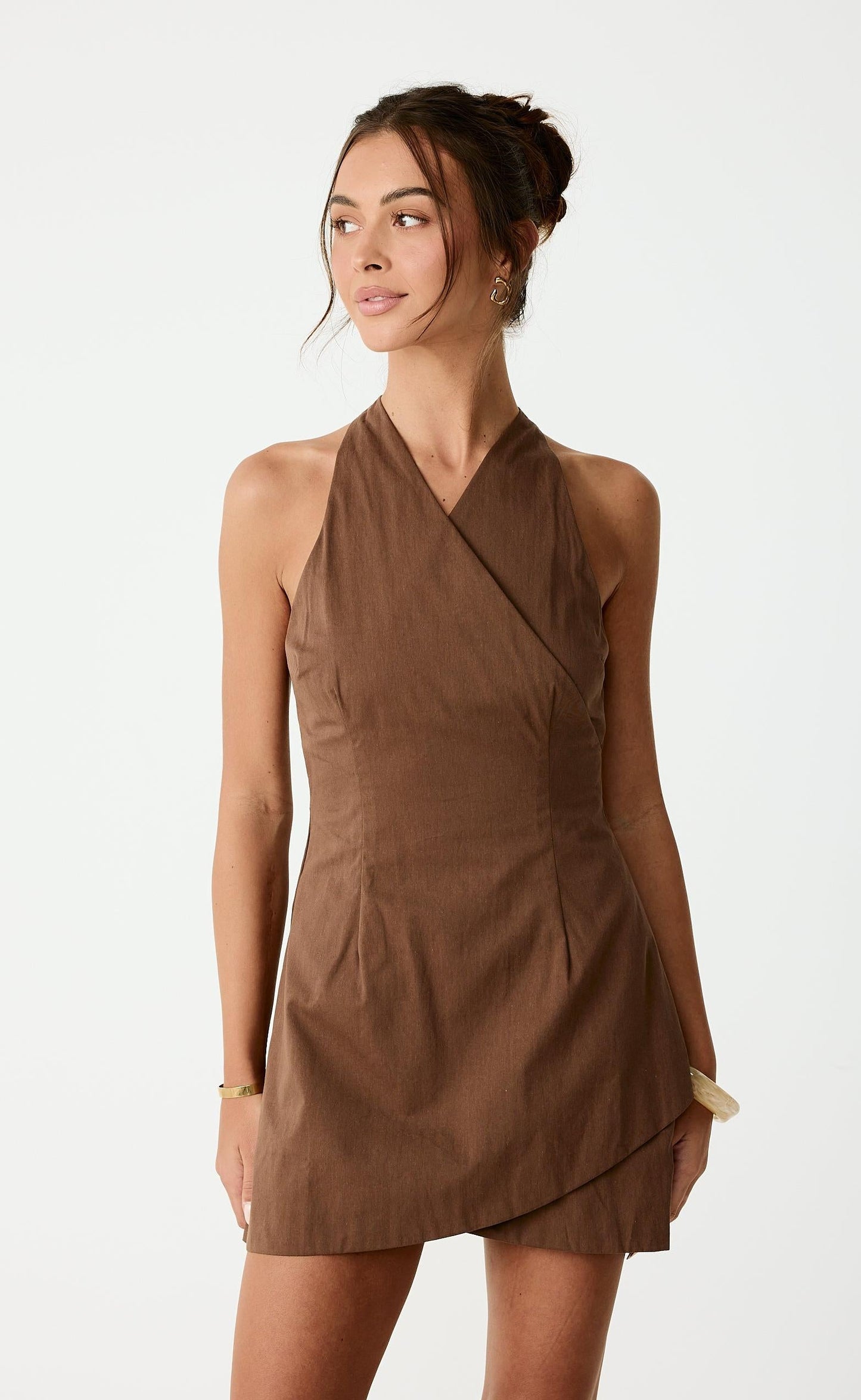 Talon Mini Dress (Coffee)