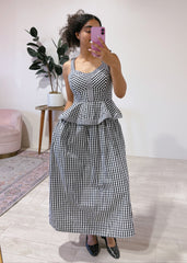 Gingham Midi Dress