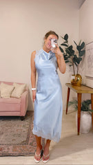 Darla Cowl Neck Lace Dress