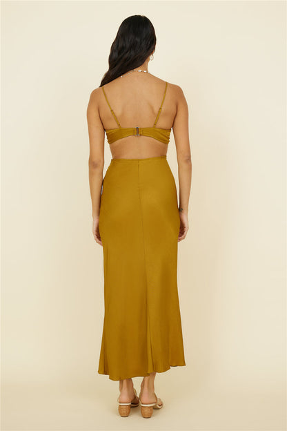 Artemis Midi Dress Brown