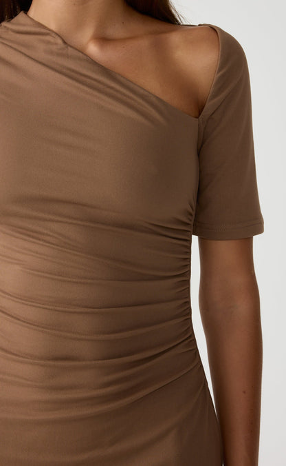 Vilma Mini Dress (Mocha)