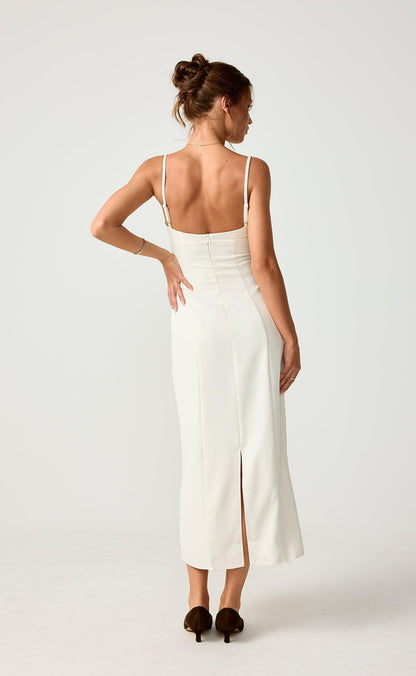 Whirlwind Love Midi Dress (Oat)