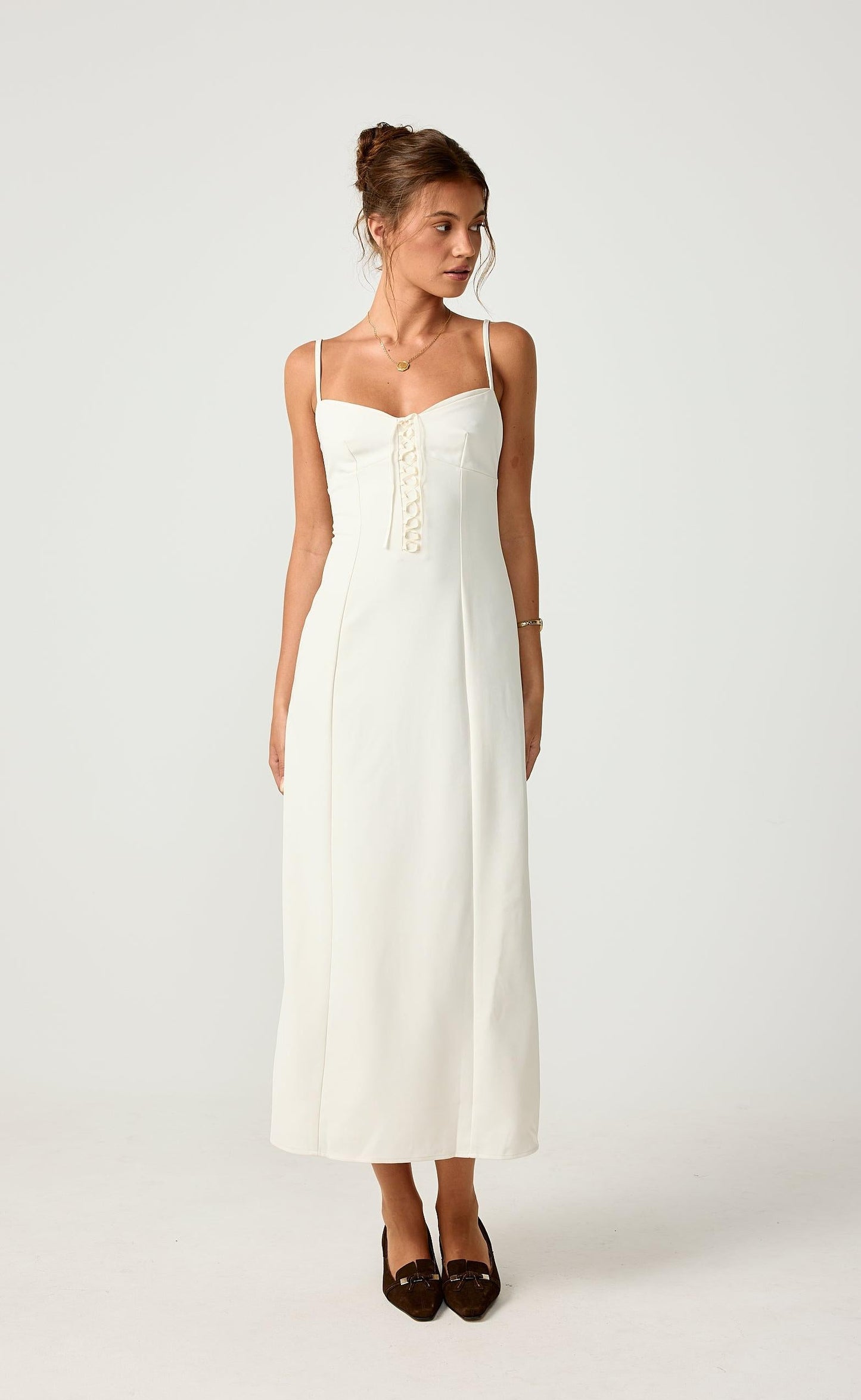 Whirlwind Love Midi Dress (Oat)