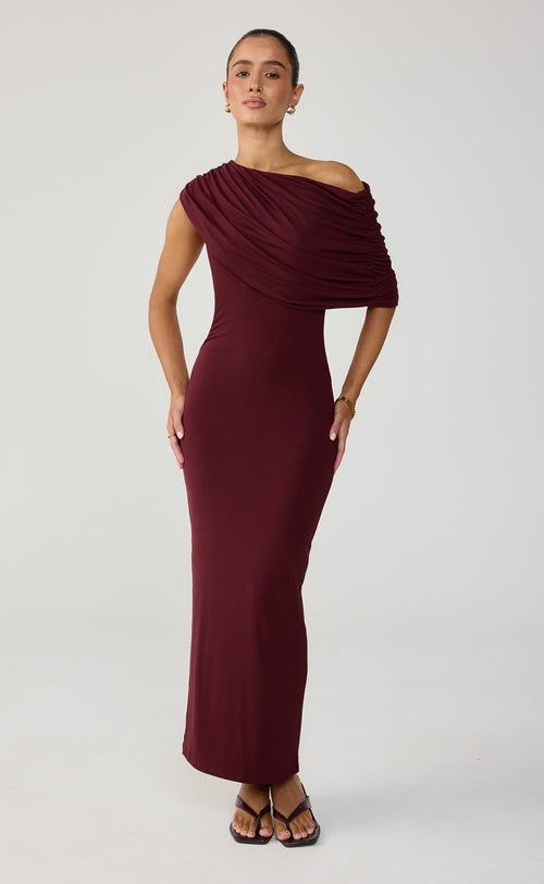 Alisa Maxi Dress (Wine)