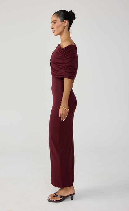 Alisa Maxi Dress (Wine)