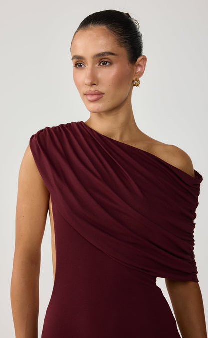 Alisa Maxi Dress (Wine)