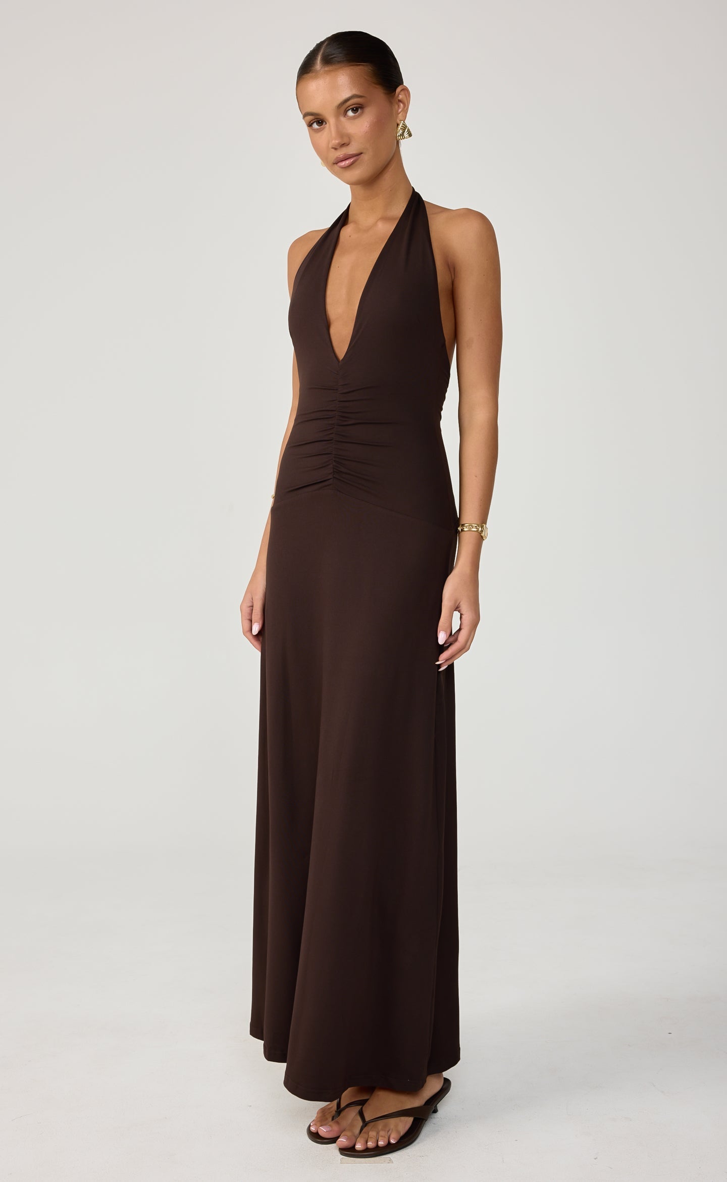 Araminta Maxi Dress (Chocolate)