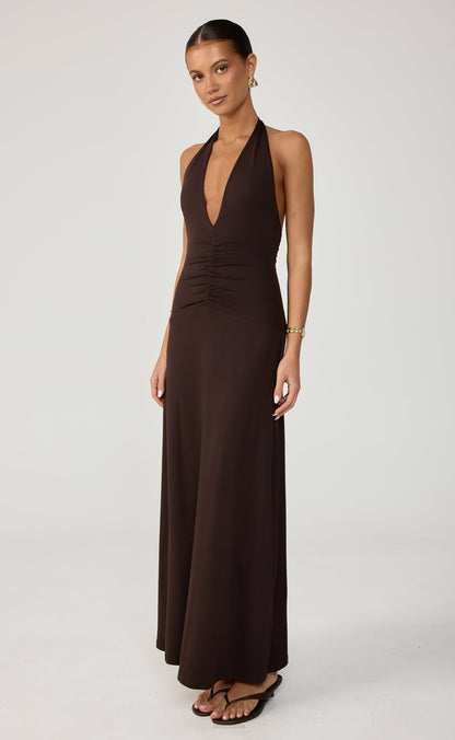 Araminta Maxi Dress (Chocolate)