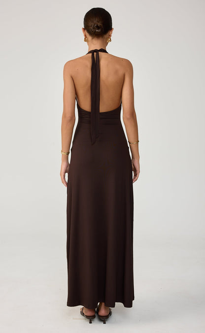 Araminta Maxi Dress (Chocolate)