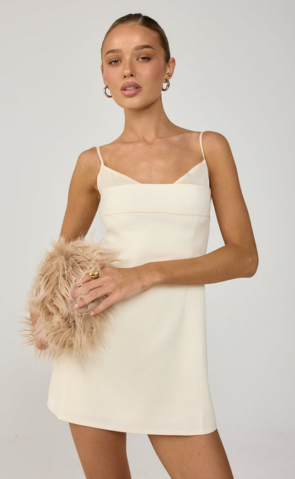 Charmed Mini Dress (Cream)