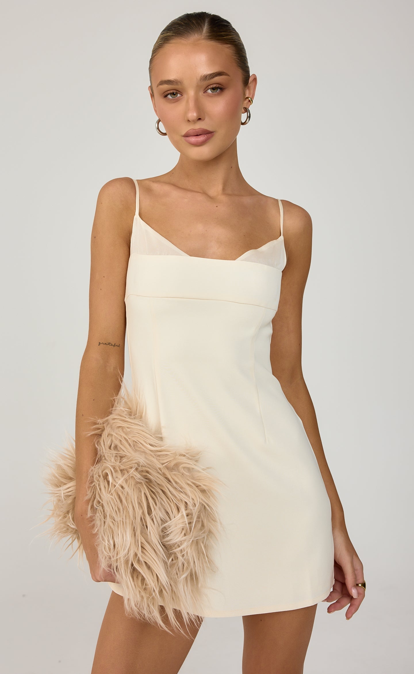 Charmed Mini Dress (Cream)