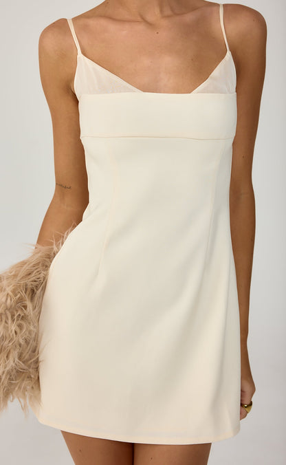 Charmed Mini Dress (Cream)