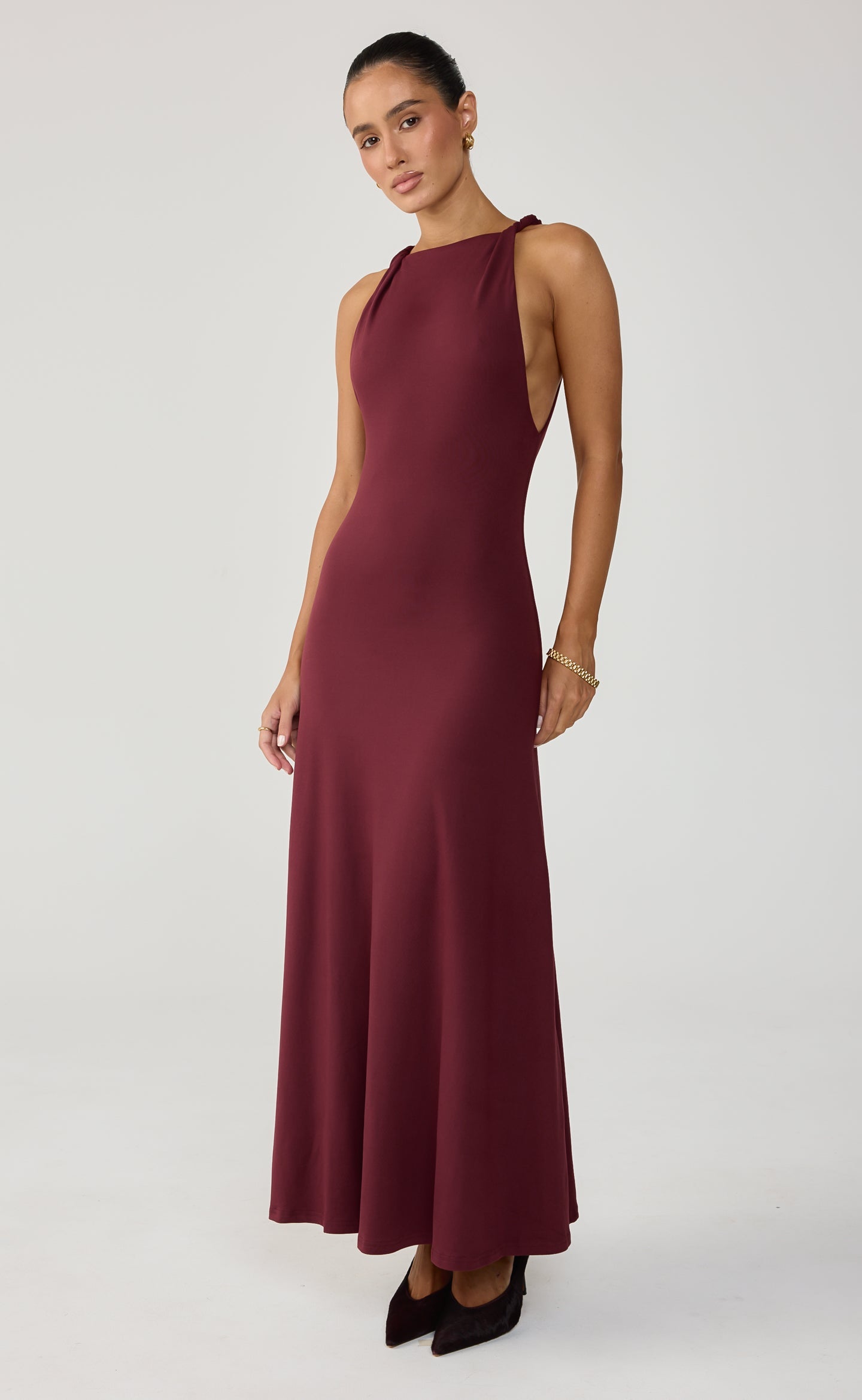 Collins Maxi Dress (Wine)