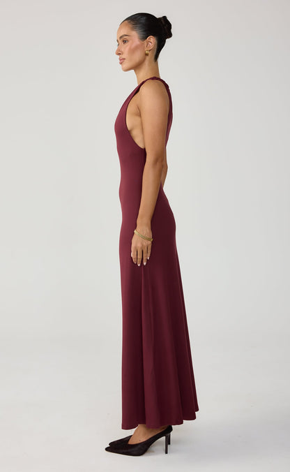 Collins Maxi Dress (Wine)