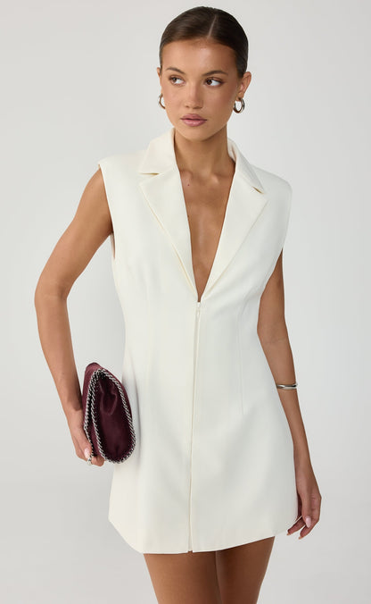 Cortez Mini Dress (Cream)