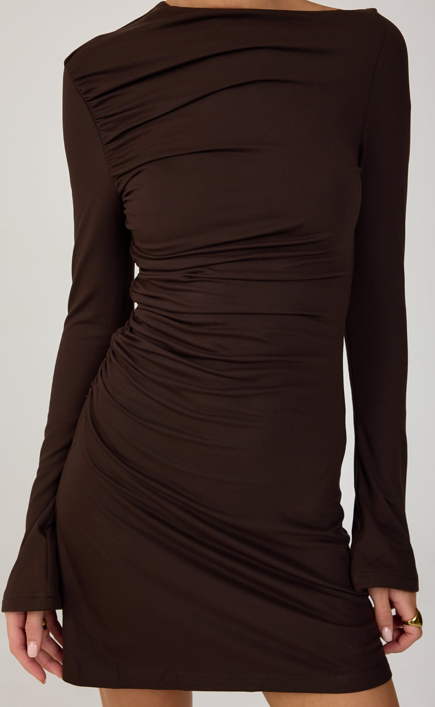 Elysse Mini Dress (Chocolate)