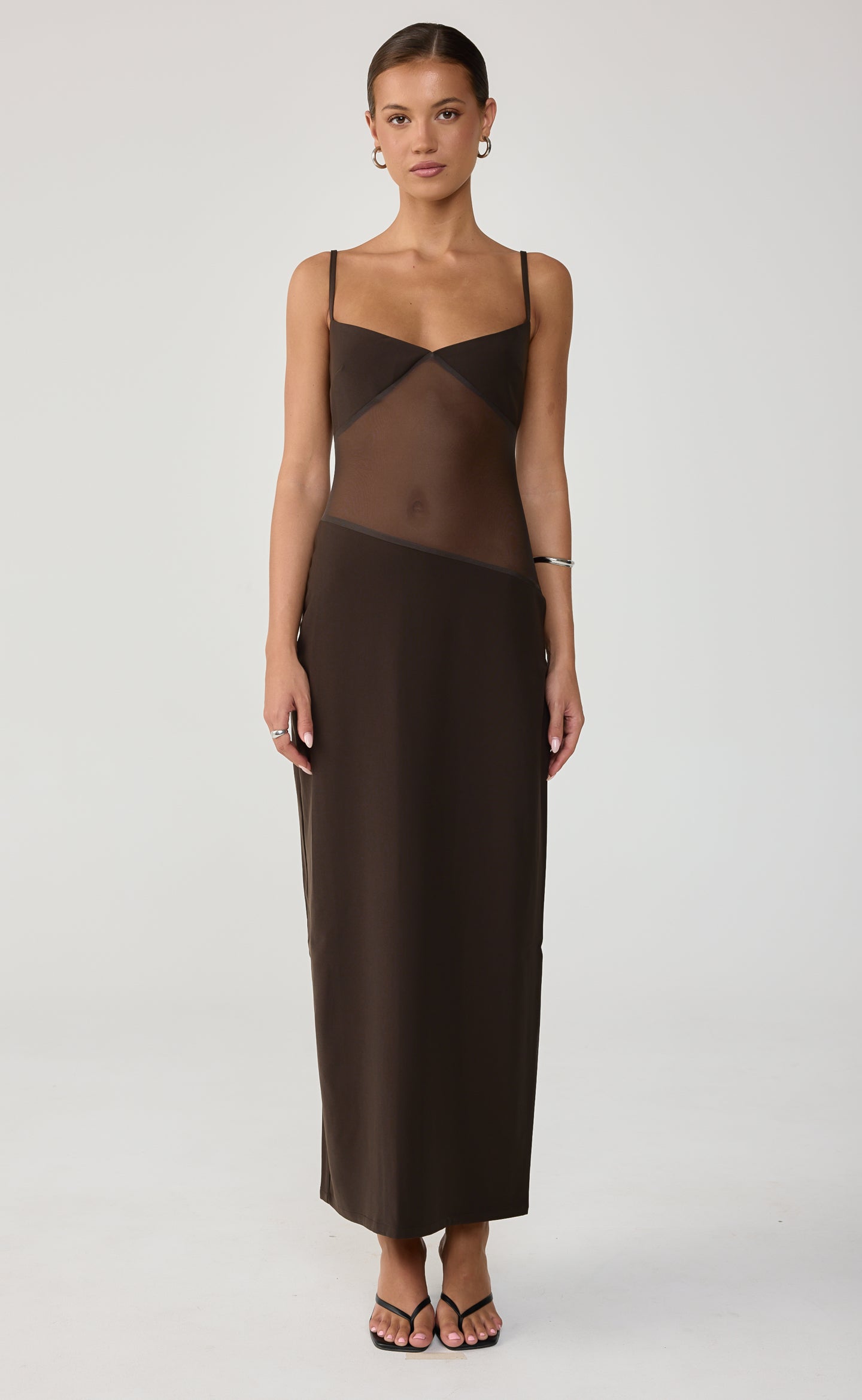 Eyes On Me Maxi Dress (Chocolate)