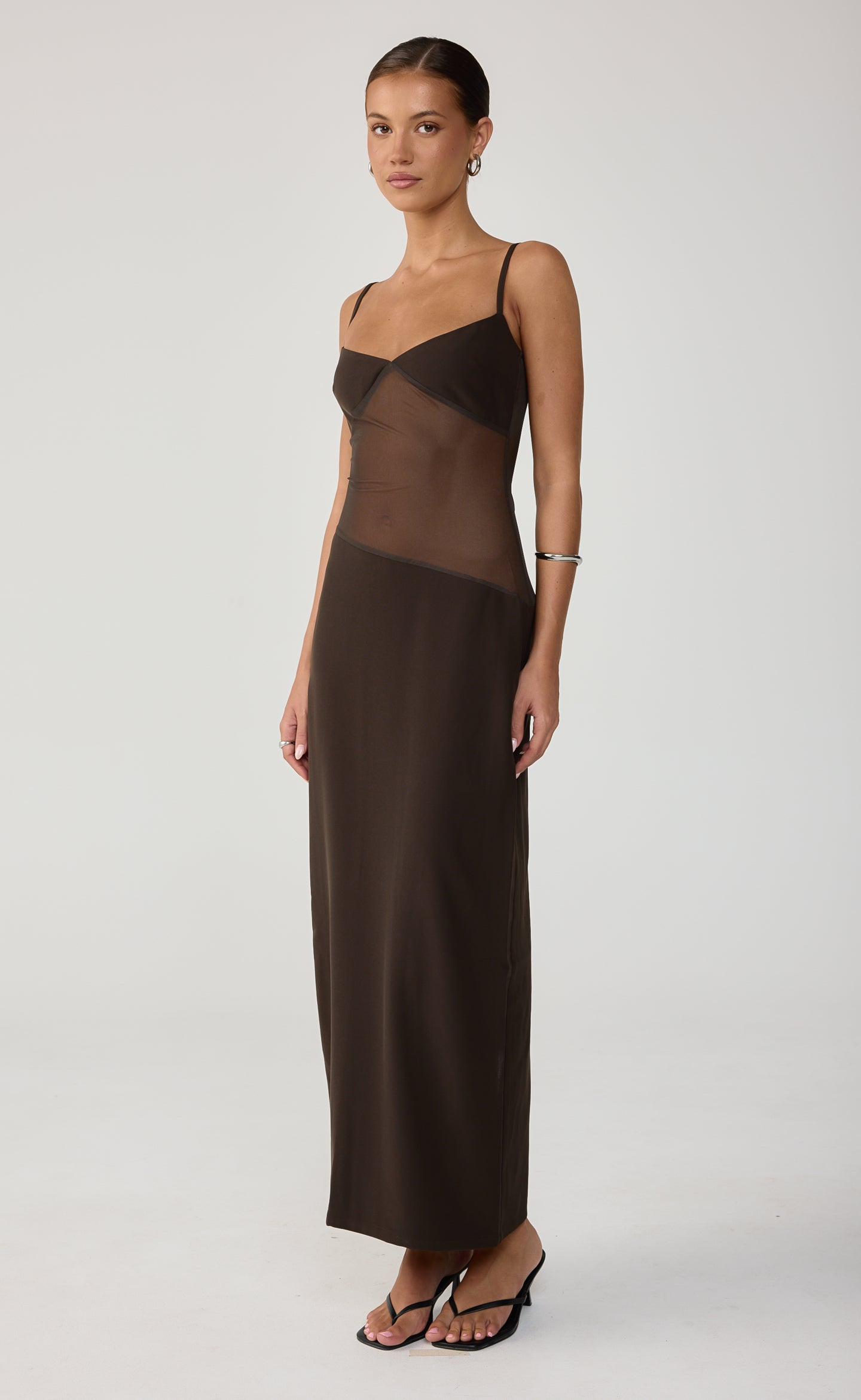 Eyes On Me Maxi Dress (Chocolate)