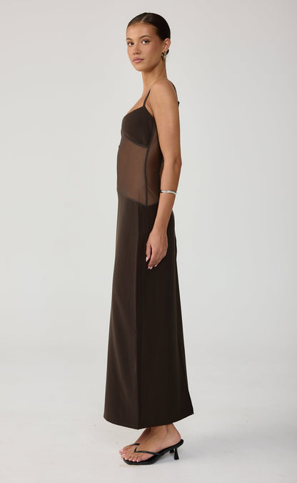 Eyes On Me Maxi Dress (Chocolate)
